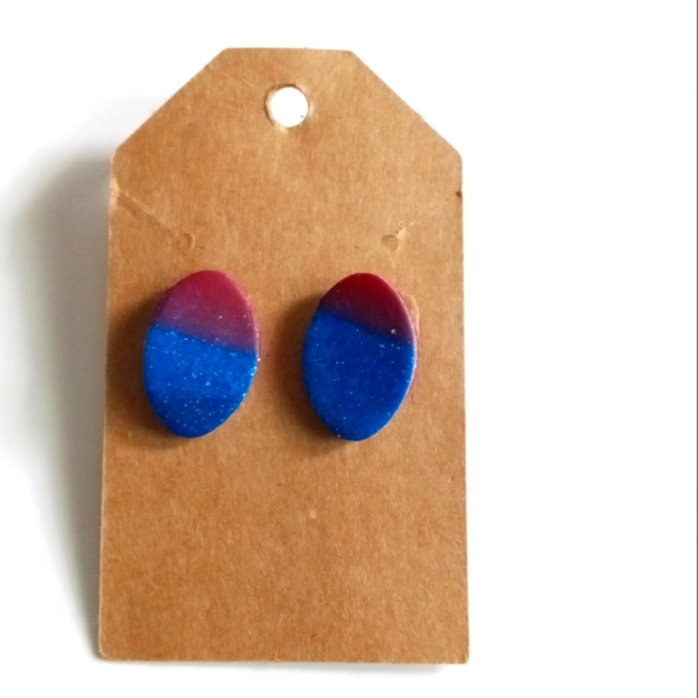 Handmade Clay Stud Earrings